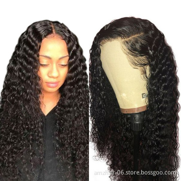 Raw Brazilian Virgin Deep Wave Human Hair Hd Full Lace Front Wig Wholesale Cheap Transparent Lace Frontal Wig For Black Women